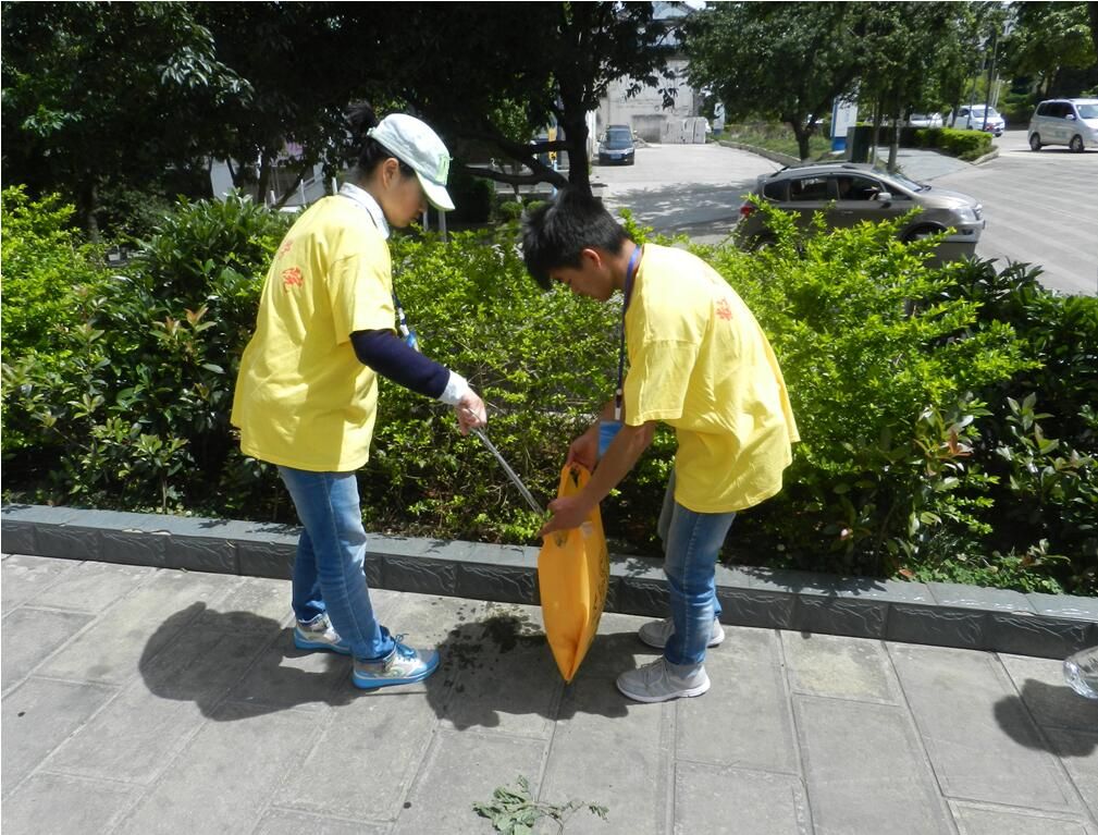 数学与计算机学院赴大凤路开展“三清洁”活动