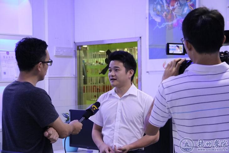 广西电视台记者到我校采访大学生创新创业情况